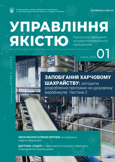 Запобігання харчовому шахрайству: алгоритм розроблення програми на цукровому виробництві. Частина 2