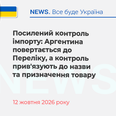 Посилений контроль імпорту: Аргентина повертається до Переліку, а контроль прив'язують до назви та призначення товару